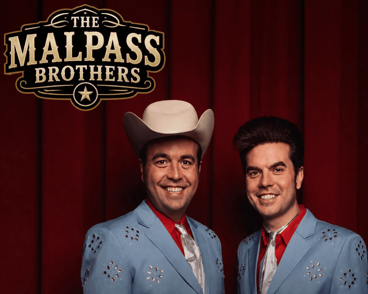 Imagen promocional del concierto de Malpass Brothers en The Legendary Coyote Store